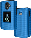 Grid Texture Hard Case Slim Cover for TCL Flip 3 Phone (2024, T435)