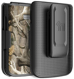 Hard Case and Belt Clip Holster Holder Combo for TCL Flip 4 5G Phone 2025 T440