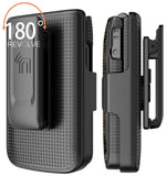 Hard Case and Belt Clip Holster Holder Combo for TCL Flip 3 Phone (2024, T435)