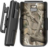 Hard Case and Belt Clip Holster Holder Combo for TCL Flip 4 5G Phone 2025 T440