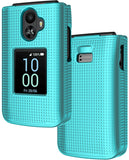 Grid Texture Hard Case Slim Cover for TCL Flip 3 Phone (2024, T435)