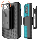 Hard Case and Belt Clip Holster Holder Combo for TCL Flip 4 5G Phone 2025 T440