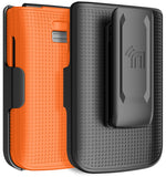 Hard Case and Belt Clip Holster Holder Combo for TCL Flip 4 5G Phone 2025 T440