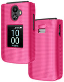 Grid Texture Hard Case Slim Cover for TCL Flip 3 Phone (2024, T435)