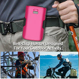 Hard Case and Belt Clip Holster Holder Combo for TCL Flip 4 5G Phone 2025 T440