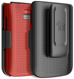 Hard Case and Belt Clip Holster Holder Combo for TCL Flip 4 5G Phone 2025 T440