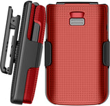 Hard Case and Belt Clip Holster Holder Combo for TCL Flip 4 5G Phone 2025 T440