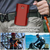 Hard Case and Belt Clip Holster Holder Combo for TCL Flip 4 5G Phone 2025 T440