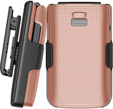 Hard Case and Belt Clip Holster Holder Combo for TCL Flip 3 Phone (2024, T435)