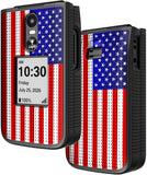 Nakedcellphone Grid Texture Hard Case Slim Cover for Jitterbug Flip 3 Phone