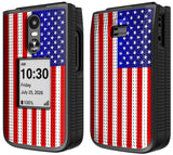 Nakedcellphone Grid Texture Hard Case Slim Cover for Jitterbug Flip 3 Phone