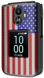 Grid Texture Hard Case Slim Cover for TCL Flip 3 Phone (2024, T435)