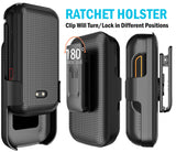 Hard Case and Belt Clip Holster Combo for Sonim XP3 Plus 5G (XP3plus X320 2025)