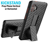 Slim Hard Case Stand Belt Clip Holster for Samsung Galaxy XCover 7 Pro Phone