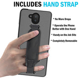 Textured Slim Case with Kickstand + Hand Strap for Sonim XP10 5G Phone (XP9900)