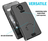 Slim Grid Texture Hard Case Cover Kickstand for Sonim XP10 5G Phone (XP9900)