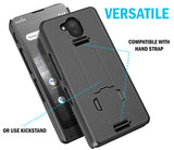 Textured Slim Case with Kickstand + Hand Strap for Sonim XP10 5G Phone (XP9900)