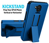 Slim Grid Texture Hard Case Cover Kickstand for Sonim XP10 5G Phone (XP9900)