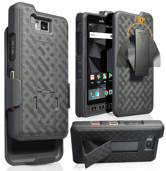 Kickstand Case Slim Cover + Belt Clip Holster for Sonim XP8 Phone (XP8 –  Nakedcellphone