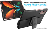 Hard Case Cover and Belt Clip Holster Stand Combo for Samsung Galaxy Z Fold 2 5G