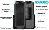 Black Ratchet Belt Clip Holster for iPhone 17 Pro Max (made to fit most cases)