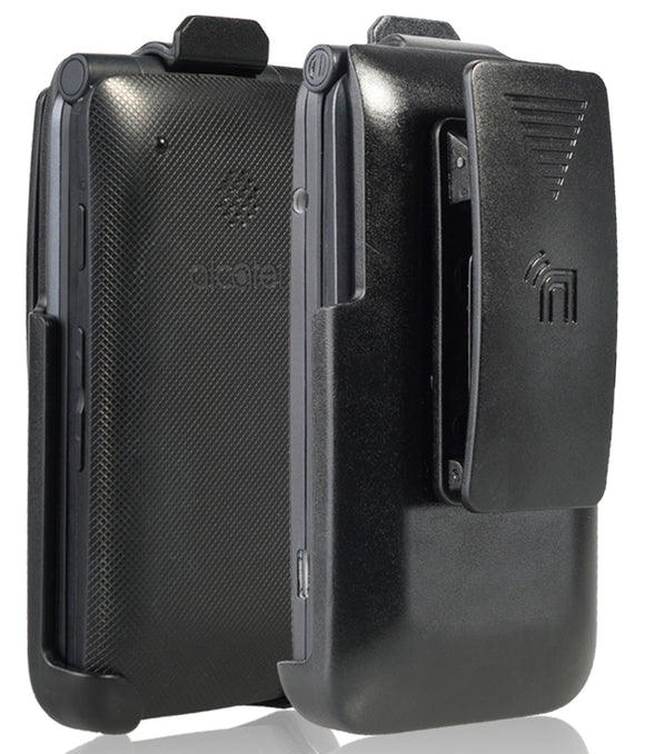 Black Belt Clip Holster Case for Alcatel Go Flip V, MyFlip, QuickFlip, A405DL