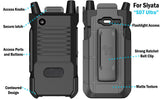Black Rotating/Ratchet Belt Clip Holster Case for Siyata SD7 Ultra 5G PTT Radio