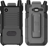Black Rotating/Ratchet Belt Clip Holster Case for Siyata SD7 Ultra 5G PTT Radio