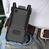 Black Rotating/Ratchet Belt Clip Holster Case for Siyata SD7 Ultra 5G PTT Radio