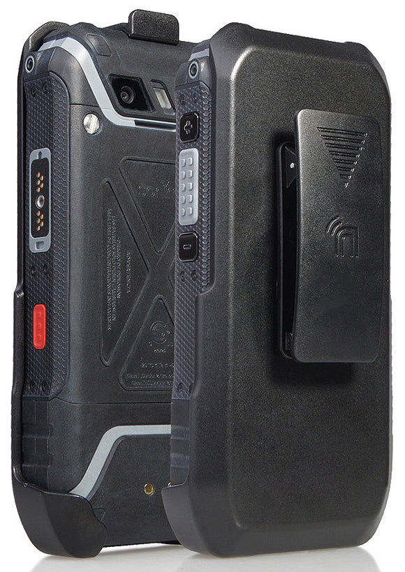 Black Belt Clip Holster Case Stand for Sonim XP5s Phone (XP5800)