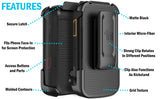 Belt Clip Holster Case for Sonim XP3 Plus 5G Phone (XP3plus X320 2025) - Black