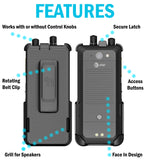Black Rotating Belt Clip Holster Case for Sonim XP5 Plus X530 XP5900 XP5plus 5G