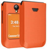 Nakedcellphone Grid Texture Hard Case Slim Cover for Iris Easy Flip 2 Phone
