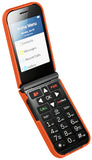 Nakedcellphone Grid Texture Hard Case Slim Cover for Iris Easy Flip 2 Phone