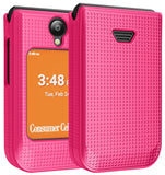 Nakedcellphone Grid Texture Hard Case Slim Cover for Iris Easy Flip 2 Phone
