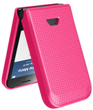 Nakedcellphone Grid Texture Hard Case Slim Cover for Iris Easy Flip 2 Phone