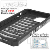 Rugged Tri-Shield Case Cover Kickstand Lanyard Strap for Apple iPhone 11