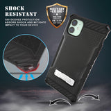 Rugged Tri-Shield Case Cover Kickstand Lanyard Strap for Apple iPhone 11