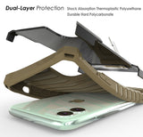 Rugged Tri-Shield Case Cover Kickstand Lanyard Strap for Apple iPhone 11