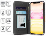 Durable Wallet Case Credit Card Slot Cover Wrist Strap for iPhone 12 / 12 Pro