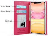 Wallet Case Credit Card Slot Cover Stand Wrist Strap for Apple iPhone 12 Mini