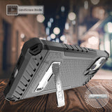 Rugged Hybrid Anti-Shock Case Cover with Metal Kickstand and Strap for iPhone 13
