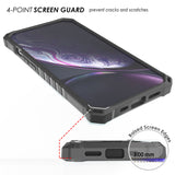 Rugged Hybrid Anti-Shock Case Cover with Metal Kickstand and Strap for iPhone 13