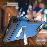 Rugged Hybrid Anti-Shock Case Cover with Metal Kickstand and Strap for iPhone 13