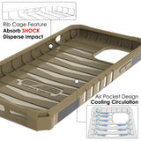 Rugged Hybrid Anti-Shock Case Cover with Metal Kickstand and Strap for iPhone 13