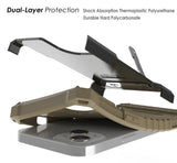 Rugged Hybrid Anti-Shock Case Cover with Metal Kickstand and Strap for iPhone 13