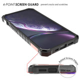 Rugged Hybrid Anti-Shock Case Cover with Metal Kickstand and Strap for iPhone 13