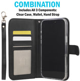 Wallet + Strap + Clear Case Combo for iPhone 17 (Compatible with Magsafe)