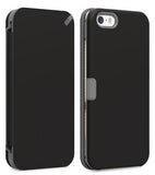 PUREGEAR BLACK FOLIO WALLET CASE + SCREEN PROTECTOR FOR iPHONE 5 5s SE (2016)