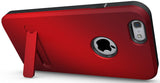 RED SLIM TOUGH SHIELD MATTE ARMOR HYBRID CASE COVER SKIN FOR iPHONE 6 4.7"